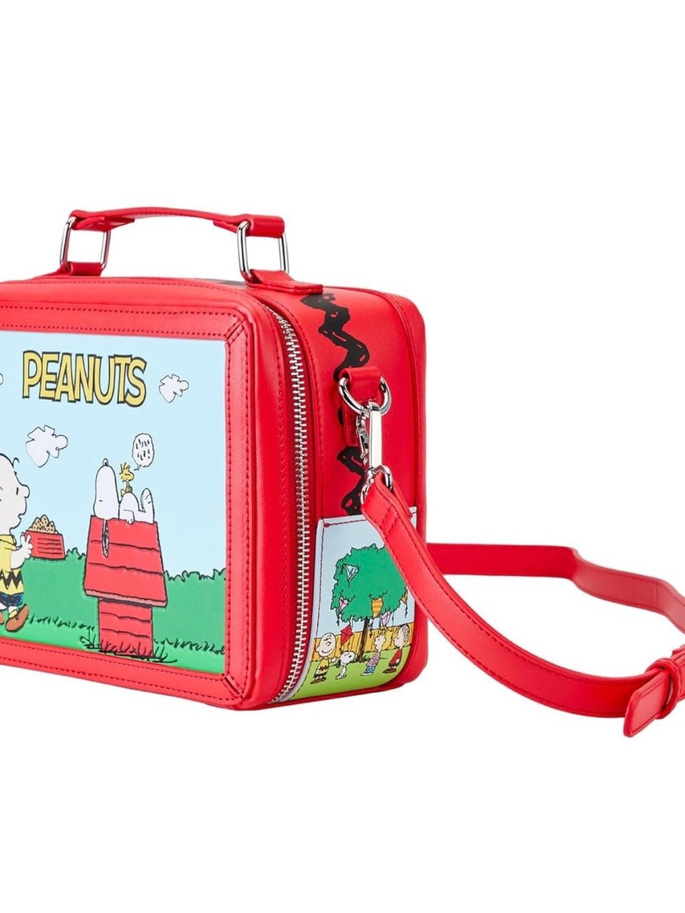 Loungefly Peanuts Charlie Brown Lunchbox Crossbody Bag - Picture 4 of 8